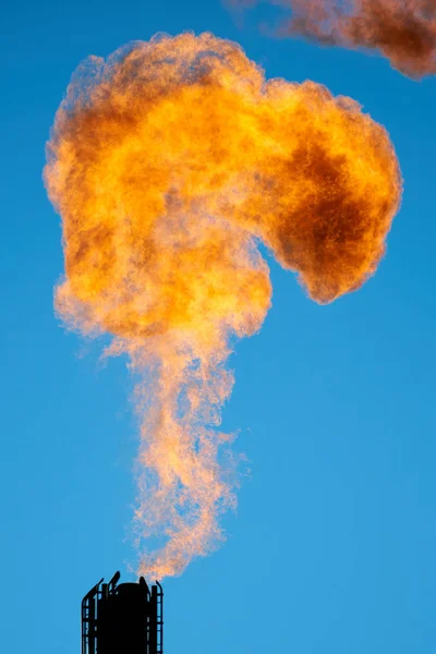 관련된 석유 가스의 연소 — 스톡 사진