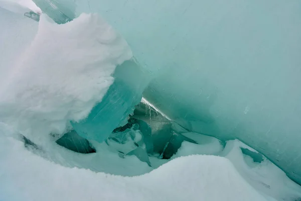 Zewnątrz lodu na jeziora Bałchasz — Zdjęcie stockowe