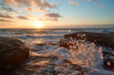 Hazar Denizi kıyısında