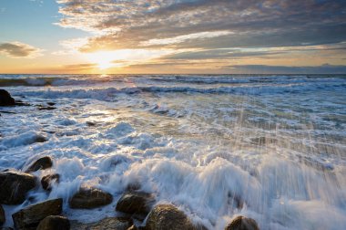 Hazar Denizi kıyısında