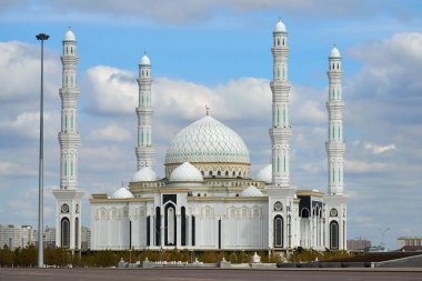 Astana cityscape. Kazakistan'ın başkenti Astana olduğunu.