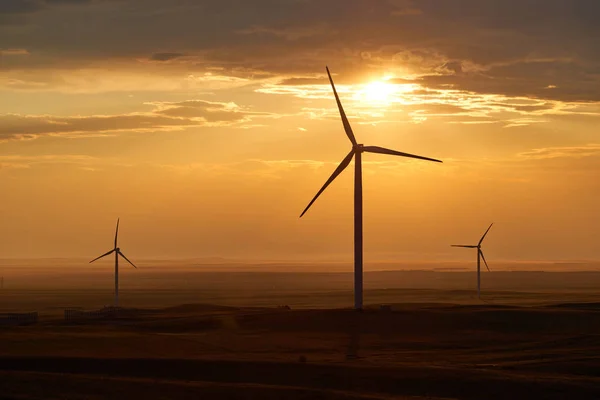 Wind Power Stations Wind Power Use Air Flow Wind Turbines — Stock Photo, Image