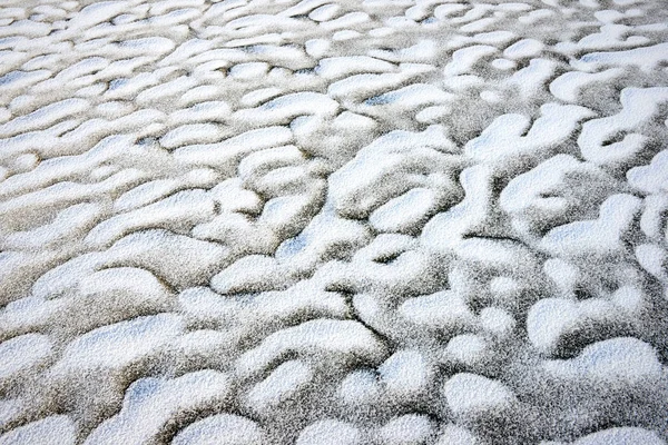 Die Muster Auf Dem Gefrorenen See Eis Ist Wasser Das — Stockfoto