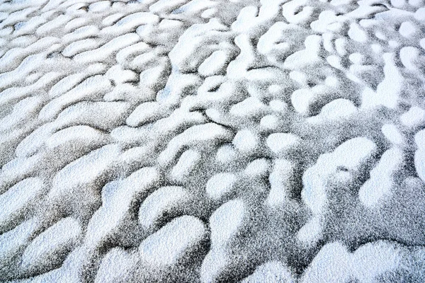 Die Muster Auf Dem Gefrorenen See Eis Ist Wasser Das — Stockfoto