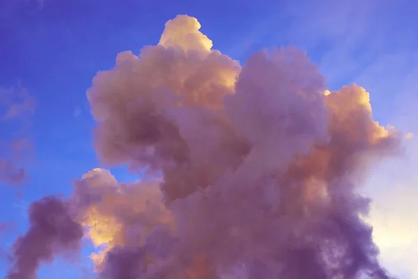 Beautiful sky background with purple colored clouds. Beautiful pink purple color in clouds.