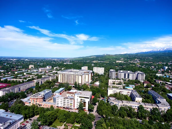 Almaty Ciudad Verano Vista Aérea Almaty Kazajstán — Foto de Stock