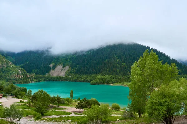 Vista Sul Lago Montagna Issyk Almaty Kazakistan Lago Issyk Conosciuto — Foto Stock