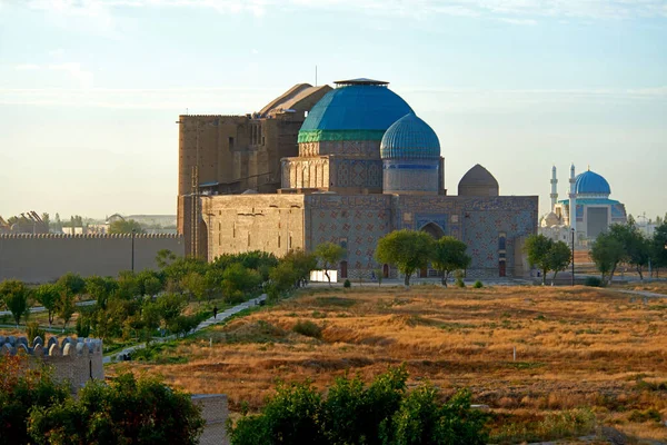 Mausoleo Khoja Ahmed Yasawi Nella Città Turkestan Patrimonio Mondiale Dell — Foto Stock
