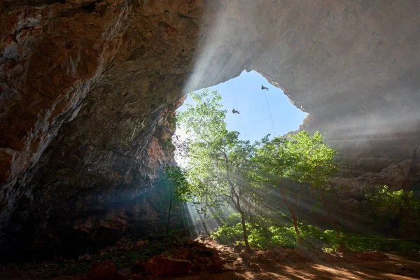 Grotte Akmechet Aulie Région Turkestan Kazakhstan Asie Une Grotte Une — Photo