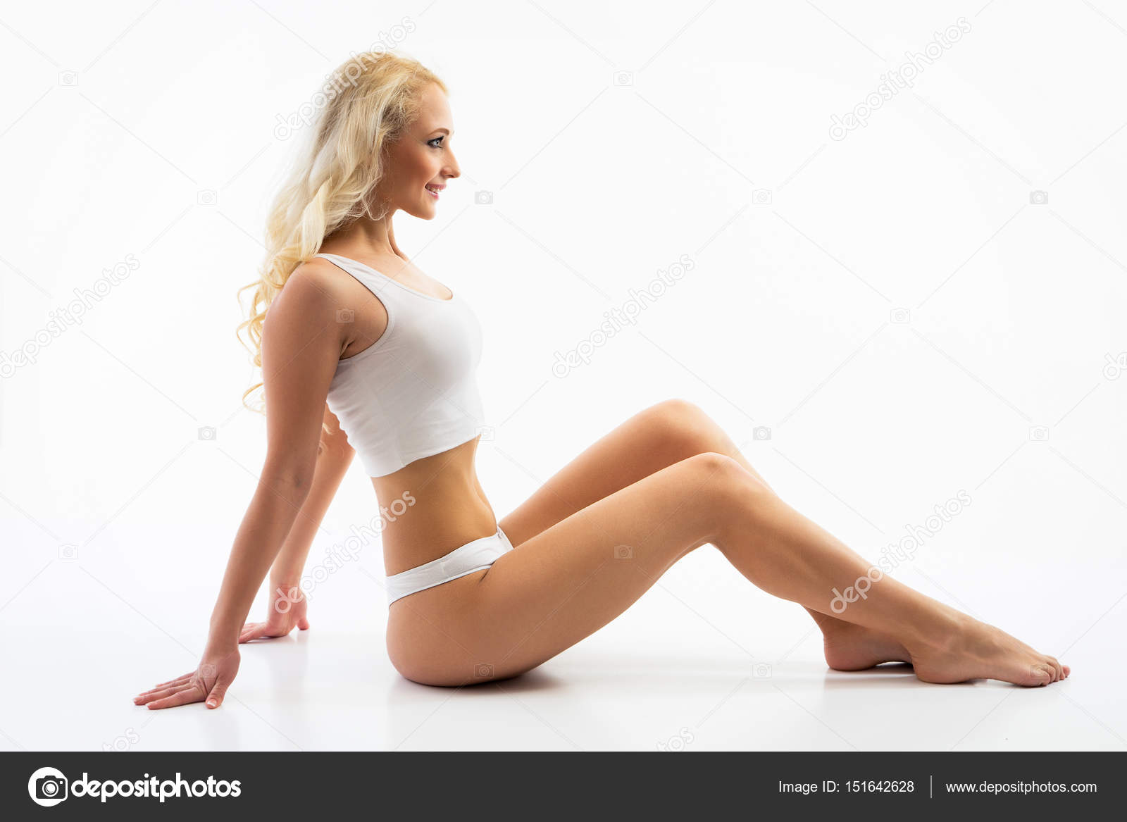 Beautiful woman with perfect figure Stock Photo