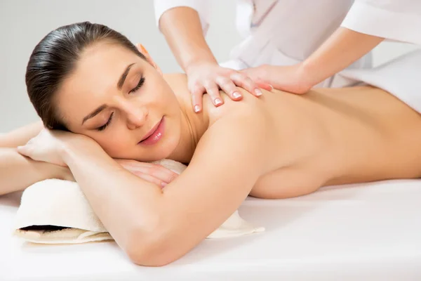 Woman on healthy massage of body — Stock Photo, Image