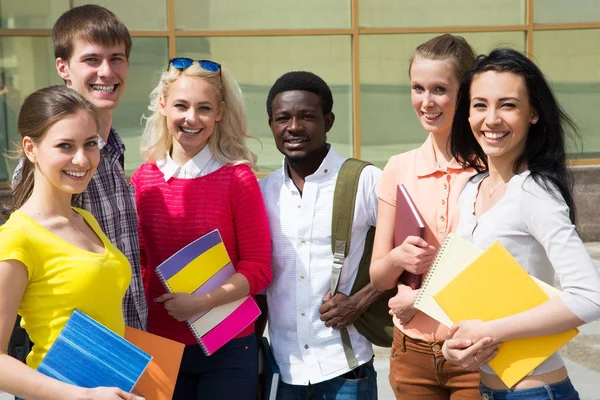 Group Student Notebook Outdoor — Stock Photo, Image