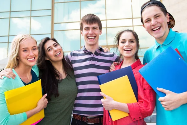 Group Student Students Out Campus — Stock Photo, Image