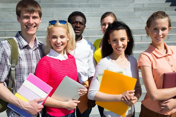 Group Diverse Students Smiling Together Royalty Free Stock Photos