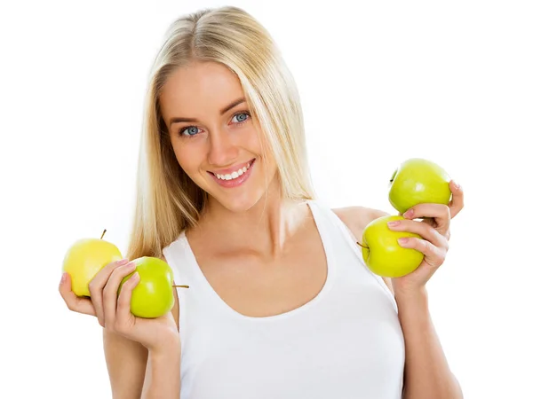 Mulher com frutas — Fotografia de Stock