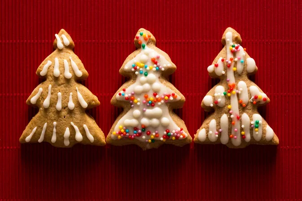 Biscoitos de árvore de Natal — Fotografia de Stock