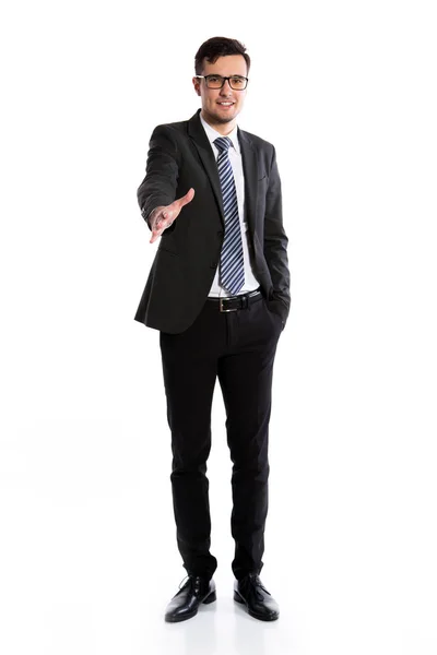 Businessman welcomes you — Stock Photo, Image