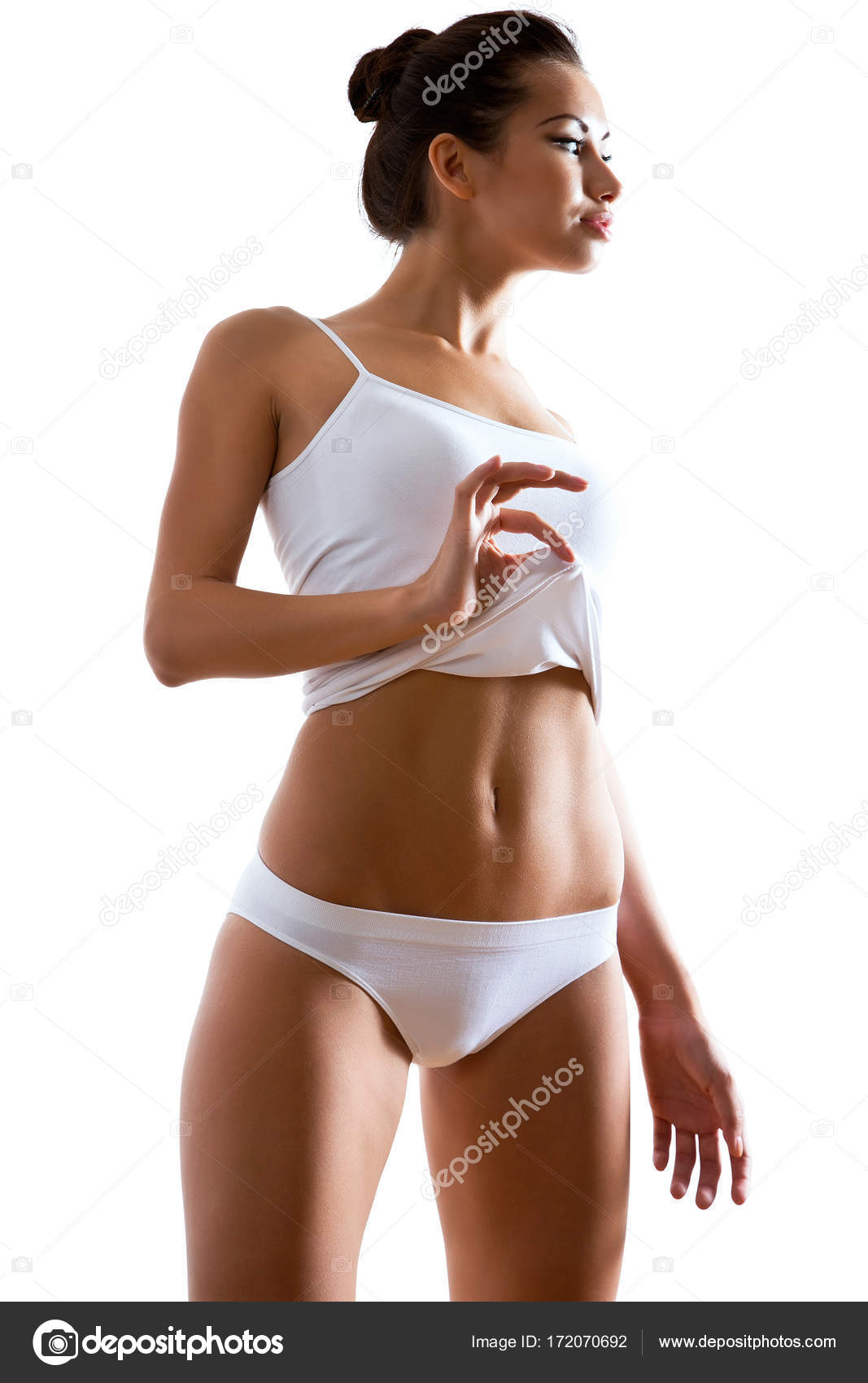 Woman with Perfect Body Removing Underwear Stock Image - Image of female,  attractive: 122788539
