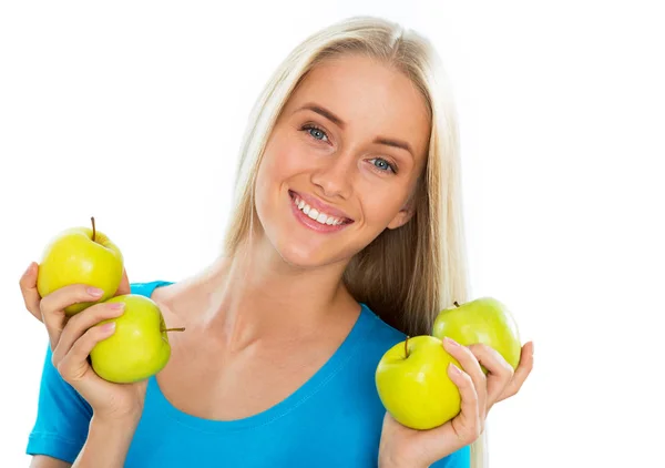 Vrouw met fruit — Stockfoto