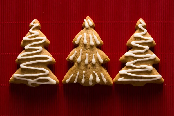 Biscoitos de árvore de Natal — Fotografia de Stock