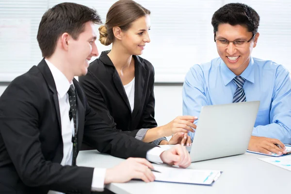 Group Happy Businesspeople Meeting Office — Stock Photo, Image