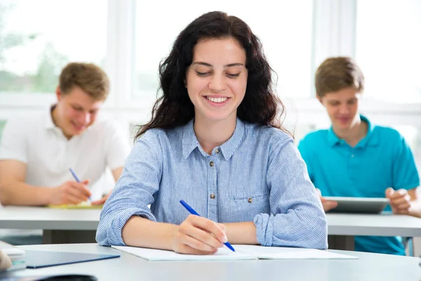 Bonito Feminino Estudante Universitário Retrato — Fotografia de Stock