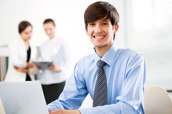 Young Businessman Colleagues Discussing Background — Stock Photo, Image