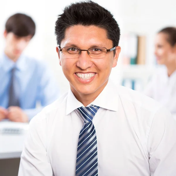 Young Businessman Colleagues Discussing Background — Stock Photo, Image