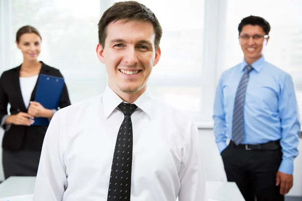 Young Businessman Colleagues Background — Stock Photo, Image