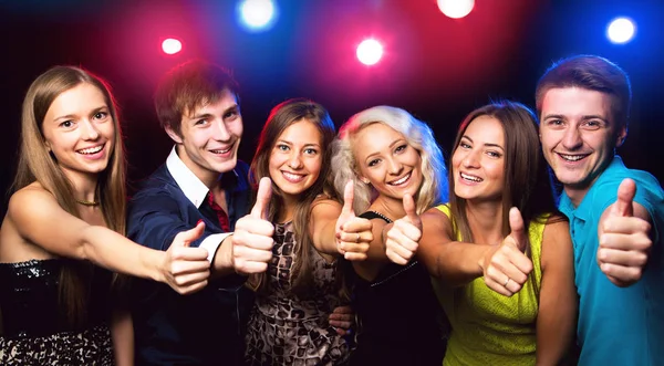 Happy Young People Show Thumb — Stock Photo, Image