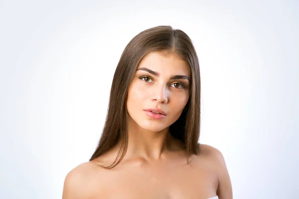Beautiful face of young woman — Stock Photo, Image