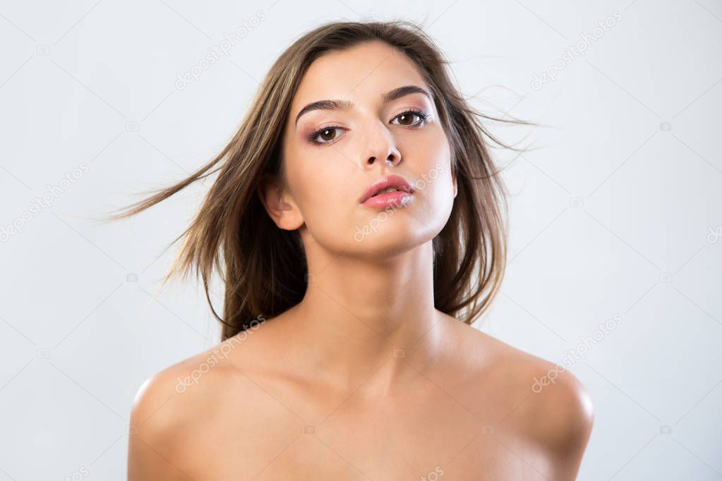 Beautiful face of young woman