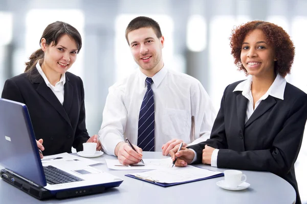 Three Young Professionals Looking Camer — Stock Photo, Image