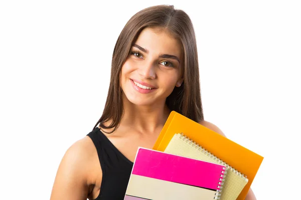 Jovem menina feliz estudante — Fotografia de Stock