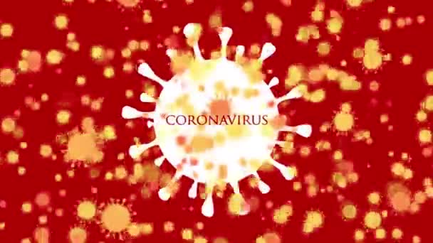 Pathogen Της Επιδημίας Του Coronavirus Εξαπλώνεται Και Μολύνει Τον Γύρω — Αρχείο Βίντεο