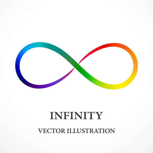 Contour rainbow infinity symbol — Stock vektor