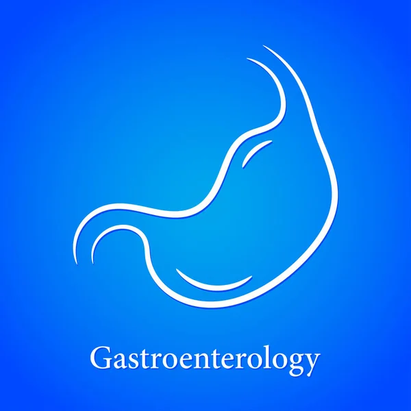 Gastroenterology logo, contour design — Stock Vector