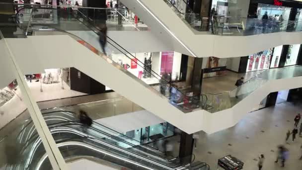 Мінськ Білорусь Квітня 2017 Покупців Відвідати Timelapse Mall Галерея — стокове відео