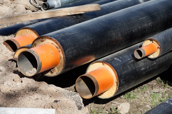 Steel pipes with heat insulation