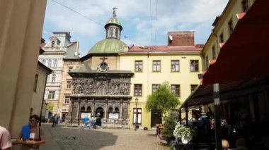 Lviv, Ukrayna - 16 Temmuz 2019: Boim ailesinin Şapeli Lviv, Ukrayna 'da küçük bir mabet.