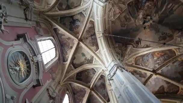 Lviv Ukraine July 2019 Ceiling Archcathedral Basilica Assumption Blessed Virgin Stock Footage