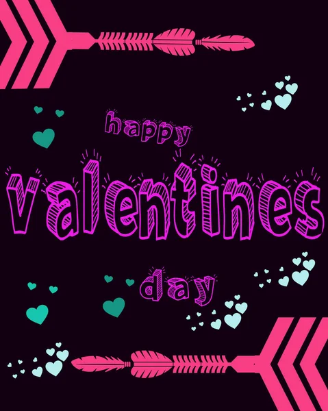 Feliz Día San Valentín Fondo Con Corazón —  Fotos de Stock