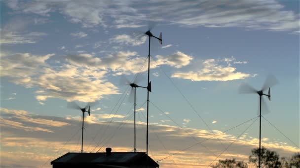 Binnenlandse windturbines — Stockvideo