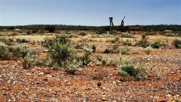 Verlassene Goldmine im australischen Outback — Stockvideo
