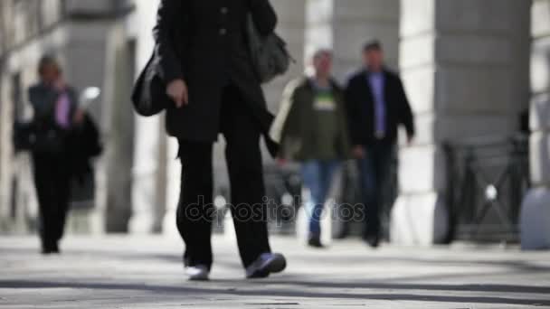 London business pedestrians — Stock Video