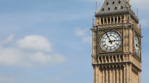 Big Ben, Elizabeth Tower, Palace of Westminster, London — Stock Video