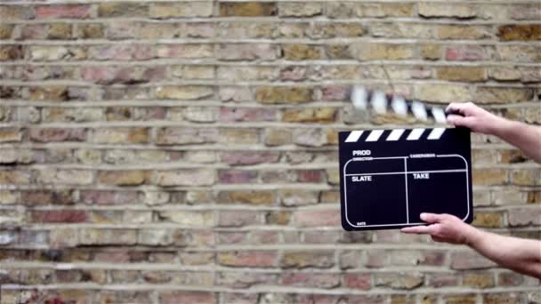 Video production slate (clapper board) — Stock Video