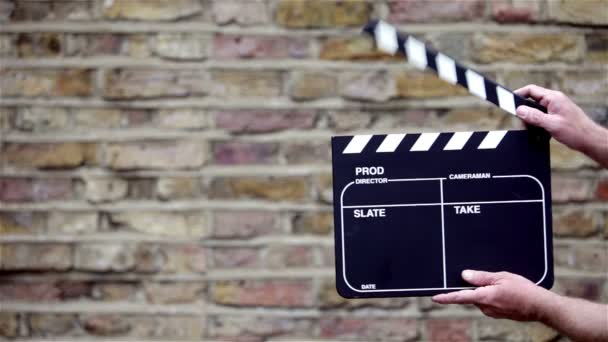 Сланцювання виробництва відео (затворна дошка ) — стокове відео
