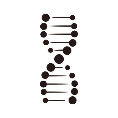 Grafik ve web tasarımı için Dna Helix Simgesi vektör çizimi.