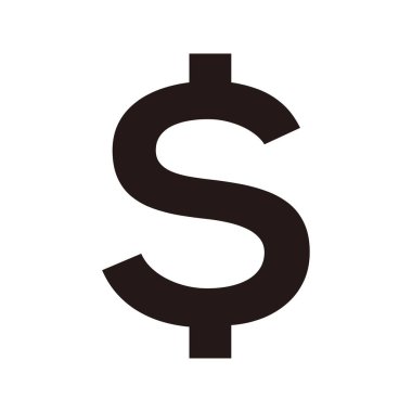 Dolar İşareti, Dolar İşareti Simgesi, grafik ve web tasarımı için vektör illüstrasyonu.